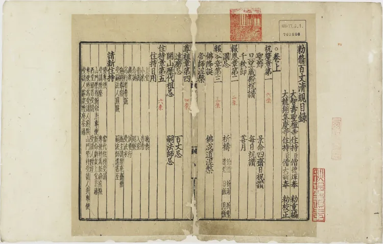Imperially Revised Baizhang Monastic Regulations Page 3