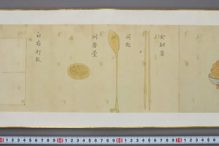 Illustrated Scroll of Buddhist Offering Items Page 5