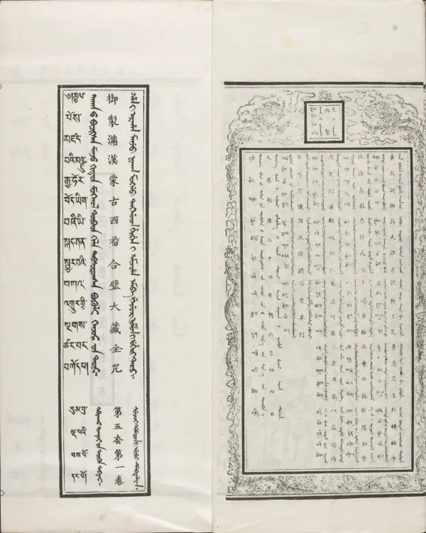 Han-Manchu-Mongolian-Tibetan Four-Script Compendium of the Complete Canon Mantras Page 6