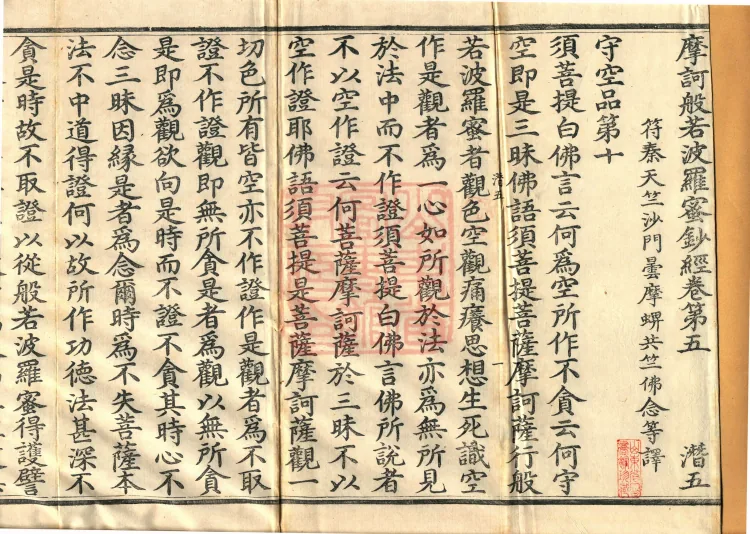 Mahāprajnaparamita Commentary Sutra, Five Volumes Page 1