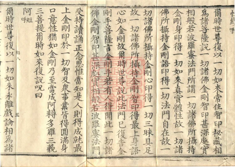 ①Sutra on the True Nature Prajnaparamita, one fascicle②Great Prajnaparamita Great Bright Mantra Sutra, one fascicle③Prajnaparamita Heart Sutra, one fascicle Page 8