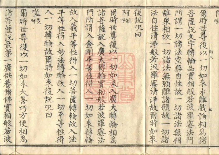①Sutra on the True Nature Prajnaparamita, one fascicle②Great Prajnaparamita Great Bright Mantra Sutra, one fascicle③Prajnaparamita Heart Sutra, one fascicle Page 9