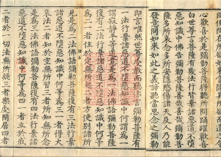 ①The Buddha Speaks the Mahayana Fangdeng Essential Wisdom Sutra, one volume ②The Sutra of Maitreya Bodhisattva's Questions on Original Vows, one volume ③The Sutra on Penetrating the Realms of All Buddhas and the Adornment of Wisdom, one volume Page 5