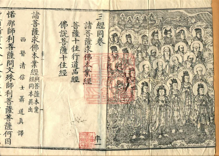 ①The Sutra on Bodhisattvas Seeking the Buddha’s Root Practices (one fascicle) ②The Chapter on the Ten Abidings and the Bodhisattva’s Path (one fascicle) ③The Buddha’s Discourse on the Ten Abidings of Bodhisattvas (one fascicle) Page 2