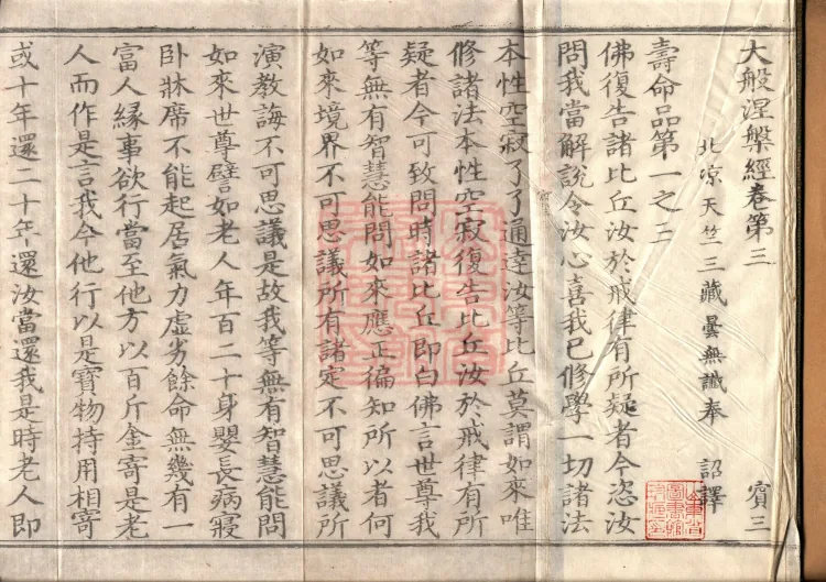 Mahaparinirvana Sūtra (Forty Rolls) Page 2