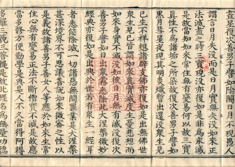 Southern Edition Mahaparinirvana Sūtra (Thirty-six Rolls) Page 9