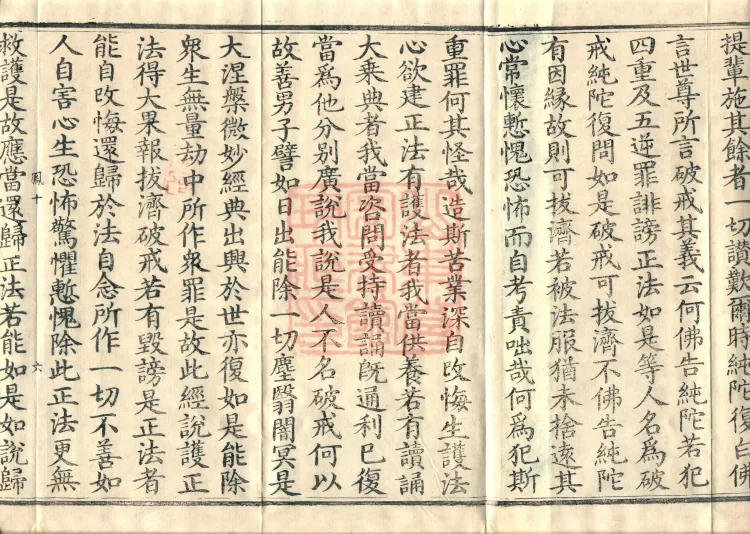 Southern Edition Mahaparinirvana Sūtra (Thirty-six Rolls) Page 10
