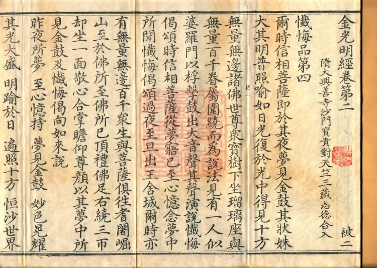 Combined Golden Light Sutra (eight volumes) Page 2
