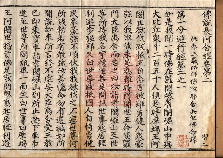 Buddha-Said Dīrgha Āgama, Twenty-two Volumes Page 2