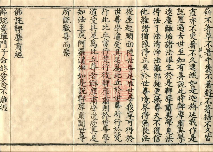 ① The Buddha Speaks the Bhīmasu Sūtra, one volume② The Buddha Speaks the Brahmin’s ‘At Death Loving Thoughts Do Not Depart’ Sūtra, one volume③ The Buddha Speaks the Sutra of the Ten-branch Lay-Follower, the People of Eight Cities, one volume④ The Buddha Speaks the Sutra on Wrong Views, one volume⑤ The Buddha Speaks the Arrow Simile Sutra, one volume⑥ The Buddha Speaks the Sutra on the Universal Meaning of Dharma, one volume Page 9