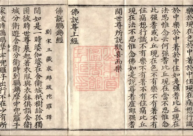 ① The Buddha's discourse: 尊上 Sutra, one fascicle② The Buddha's discourse: 鹦鹉 Sutra, one fascicle③ The Buddha's discourse: 兜调 Sutra, one fascicle④ The Buddha's discourse: 意 Sutra, one fascicle⑤ The Buddha's discourse: 应法 Sutra, one fascicle Page 8