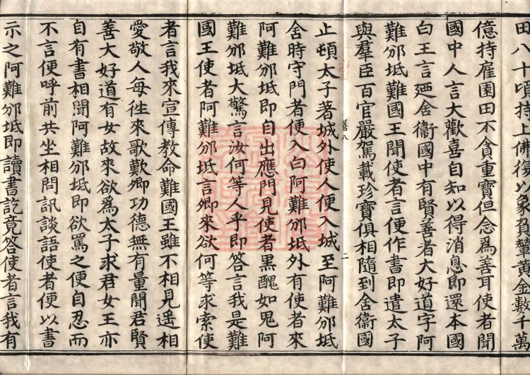 ①'佛说三摩竭经' — one fascicle ②'佛说婆罗门避死经' — one fascicle ③'食施获五福报经' — one fascicle ④'频毗娑罗王诣佛供养经' — one fascicle ⑤'佛说长者子六过出家经' — one fascicle ⑥'佛说鸯崛摩经' — one fascicle Page 4