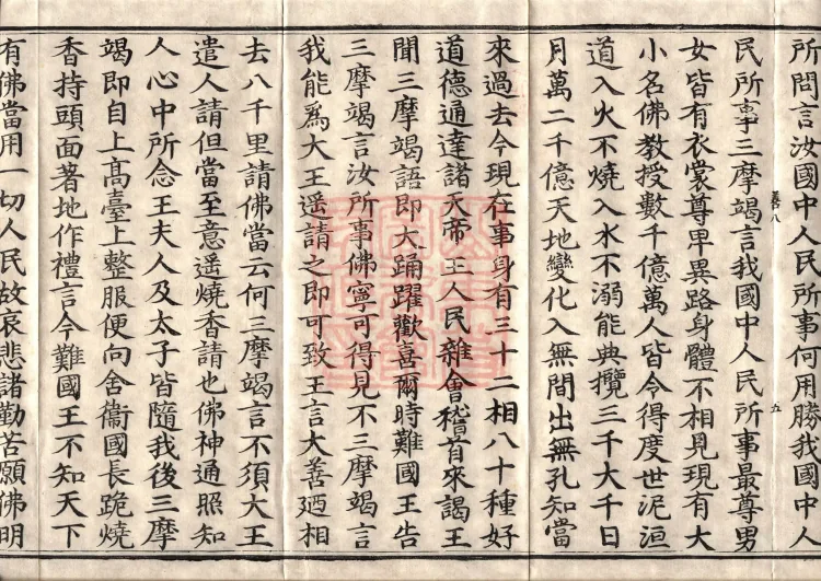 ①'佛说三摩竭经' — one fascicle ②'佛说婆罗门避死经' — one fascicle ③'食施获五福报经' — one fascicle ④'频毗娑罗王诣佛供养经' — one fascicle ⑤'佛说长者子六过出家经' — one fascicle ⑥'佛说鸯崛摩经' — one fascicle Page 9