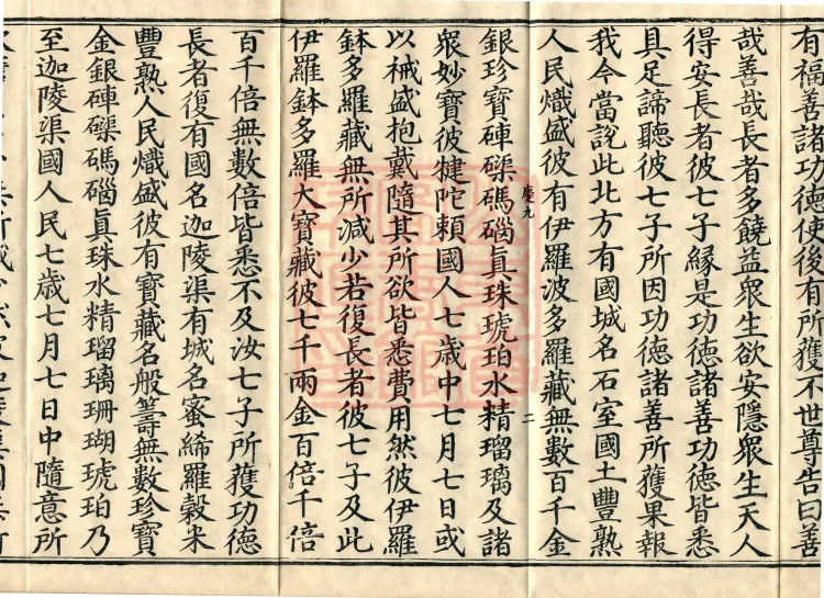 ①Anabinditi Conversion of the Seven Sons Sutra, one fascicle②Sutra in which the Buddha Speaks the Great Loving-Path Parinirvana, one fascicle③Buddha-Mother Parinirvana Sutra, one fascicle④Sutra in which the Buddha Speaks the Seal of the Holy Dharma, one fascicle Page 4
