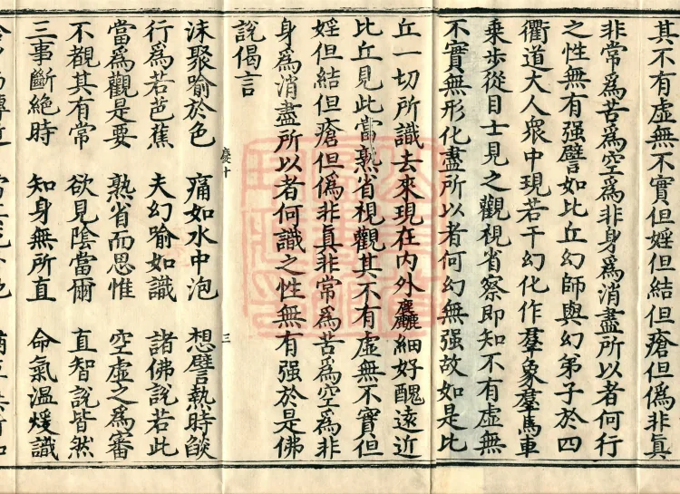 ①Sutra of the Parable of the Five Aggregates, one fascicle②Sutra in which the Buddha Speaks of Foam Floating on Water, one fascicle③Sutra in which the Buddha Speaks on Not Guarding One's Mind, one fascicle④Sutra in which the Buddha Speaks on the Fulfillment-of-Wishes, one fascicle⑤Sutra on Turning the Wheel of Dharma, one fascicle⑥Sutra in which the Buddha Speaks on the Triple Turning of the Wheel of Dharma, one fascicle⑦Sutra in which the Buddha Speaks on the Noble Eightfold Path, one fascicle⑧Nandiśikṣa Sutra, one fascicle⑨Sutra in which the Buddha Speaks on Horses Having Three Marks, one fascicle⑩Sutra in which the Buddha Speaks on Horses Having Eight Attitudes as an Analogy to Humans, one fascicle⑪Sutra in which the Buddha Speaks on Corresponding and Appropriate Marks, one fascicle Page 5