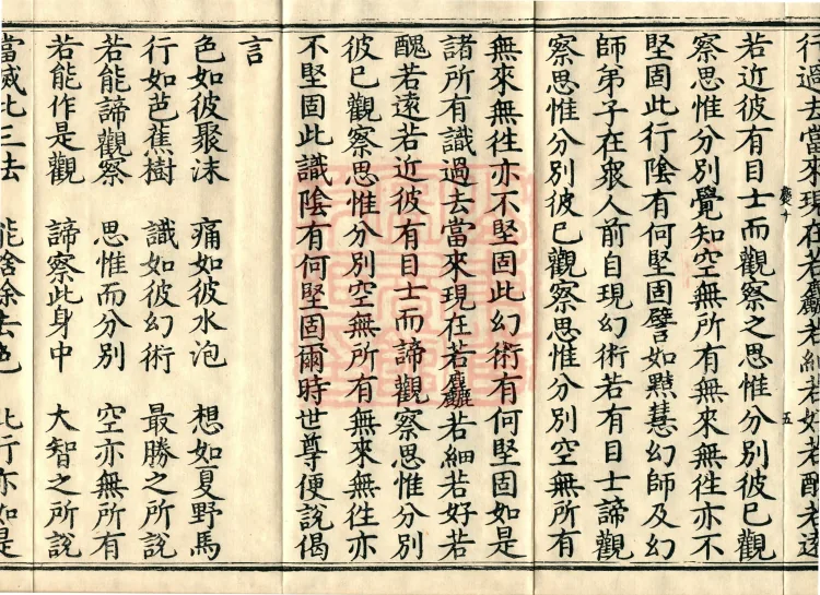 ①Sutra of the Parable of the Five Aggregates, one fascicle②Sutra in which the Buddha Speaks of Foam Floating on Water, one fascicle③Sutra in which the Buddha Speaks on Not Guarding One's Mind, one fascicle④Sutra in which the Buddha Speaks on the Fulfillment-of-Wishes, one fascicle⑤Sutra on Turning the Wheel of Dharma, one fascicle⑥Sutra in which the Buddha Speaks on the Triple Turning of the Wheel of Dharma, one fascicle⑦Sutra in which the Buddha Speaks on the Noble Eightfold Path, one fascicle⑧Nandiśikṣa Sutra, one fascicle⑨Sutra in which the Buddha Speaks on Horses Having Three Marks, one fascicle⑩Sutra in which the Buddha Speaks on Horses Having Eight Attitudes as an Analogy to Humans, one fascicle⑪Sutra in which the Buddha Speaks on Corresponding and Appropriate Marks, one fascicle Page 9