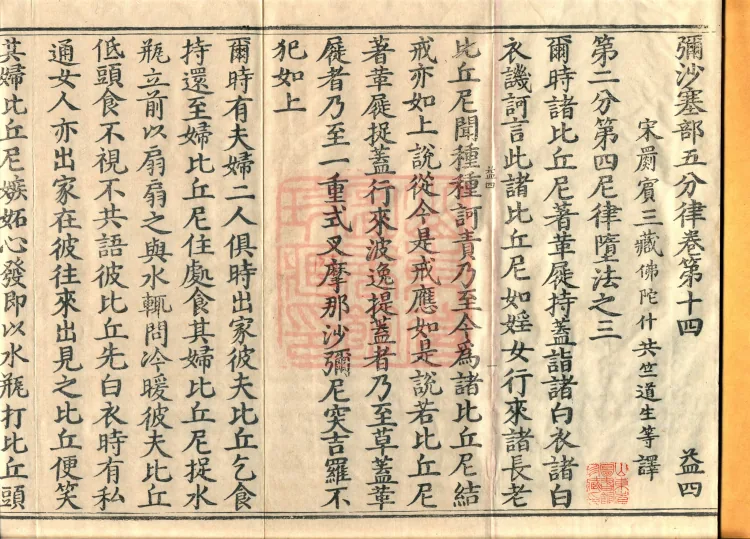 Mishasaka Section Five-Part Vinaya in Thirty Volumes Page 2