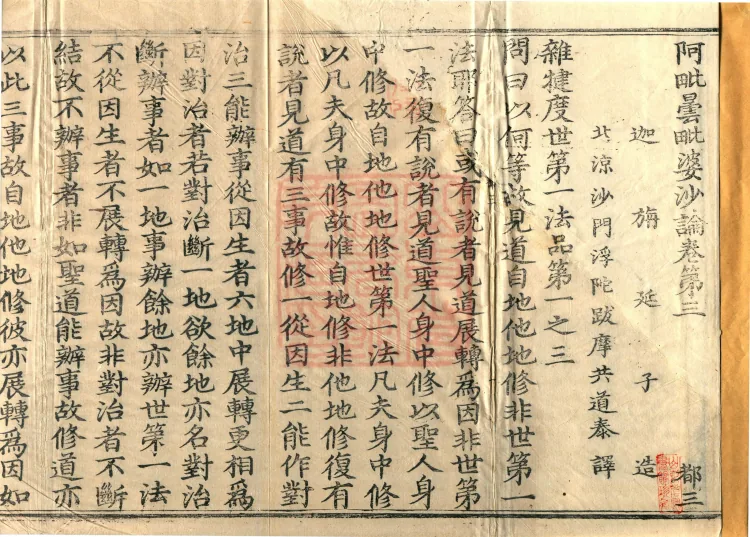 Abhidharma Vibhāṣa (Eighty-two Volumes) Page 1