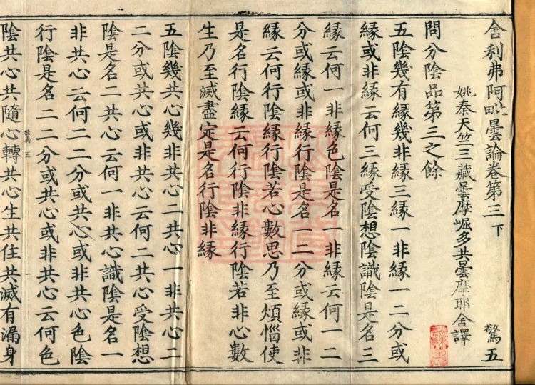 Śāriputra Abhidharma Treatise, 30 Fascicles Page 2