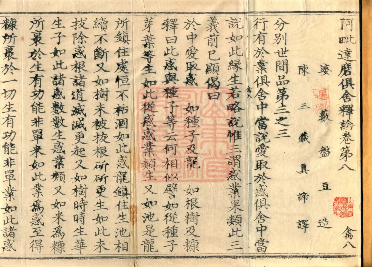 Abhidharma-Kuśa Commentary in Twenty-Two Volumes Page 2