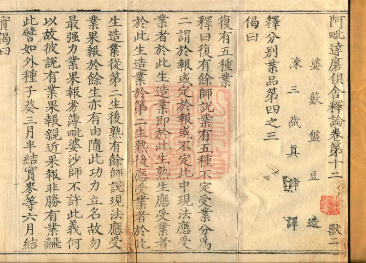 Abhidharma-Kuśa Commentary in Twenty-Two Volumes Page 2