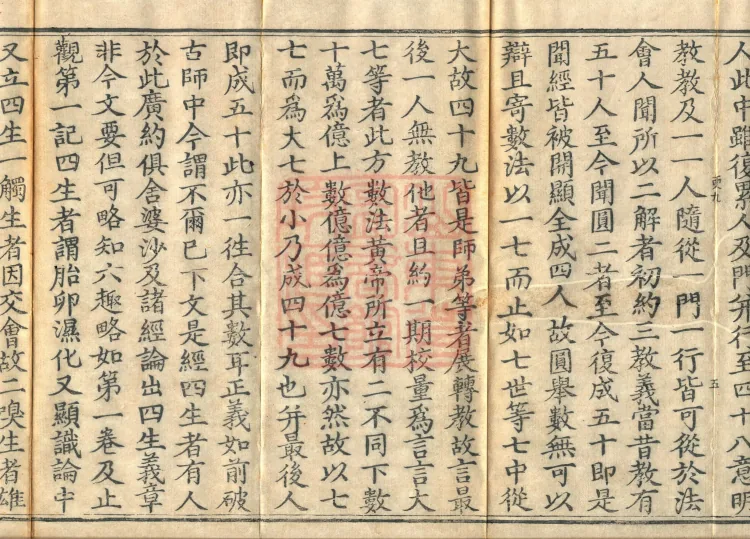 Notes on the Phrases of the Lotus Sutra, ten juan (10 mid) Page 9