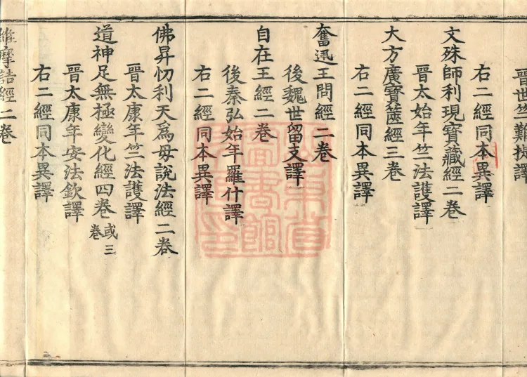 Catalogue of the Sui Dynasty's Collected Sūtras, Five Volumes Page 6