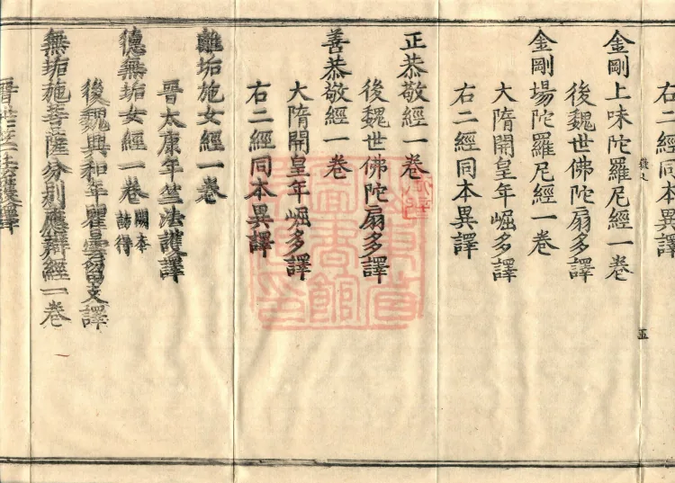 Catalogue of the Sui Dynasty's Collected Sūtras, Five Volumes Page 9