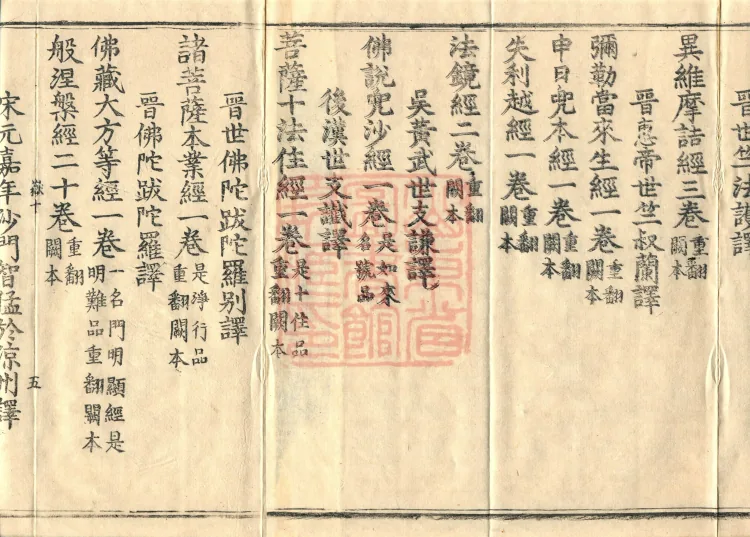 Catalogue of the Sui Dynasty's Collected Sūtras, Five Volumes Page 8