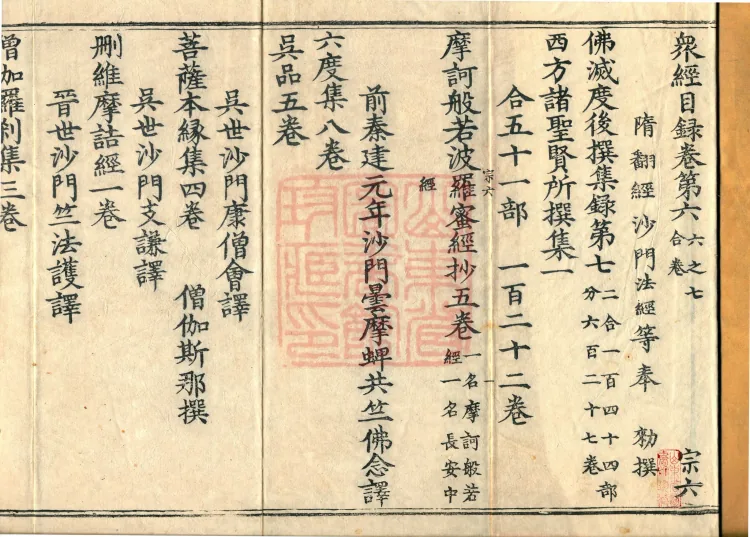 Sui Zhongjing Catalog in Six Volumes Page 2