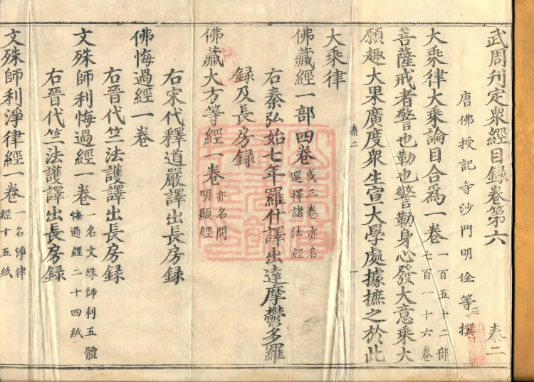 Wu Zhou Collated and Standardized Zhongjing Catalog in Fourteen Volumes Page 2