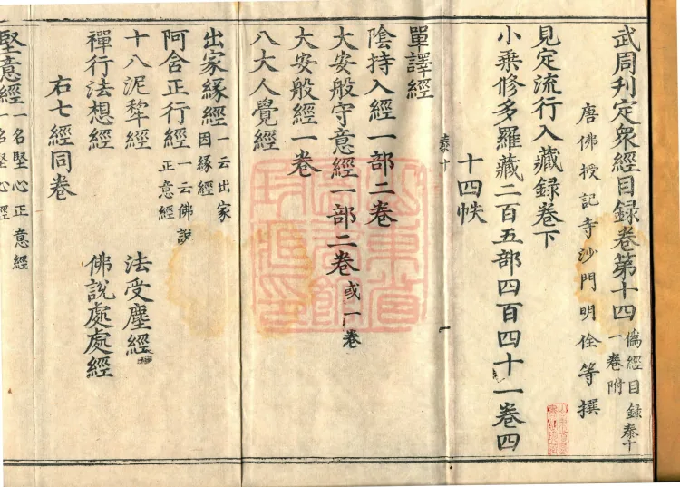 Wu Zhou Collated and Standardized Zhongjing Catalog in Fourteen Volumes Page 2