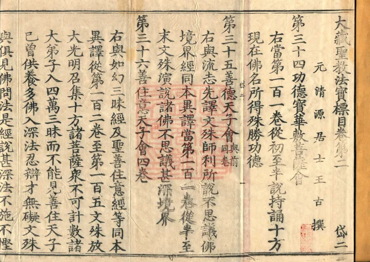 Catalog of the Great Canon of Sacred Teachings and Dharma Treasures, Ten Volumes Page 2