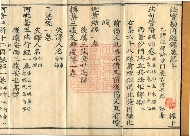Comprehensive Record of Dharma Treasures Examined and Compared, Ten Juans Page 2