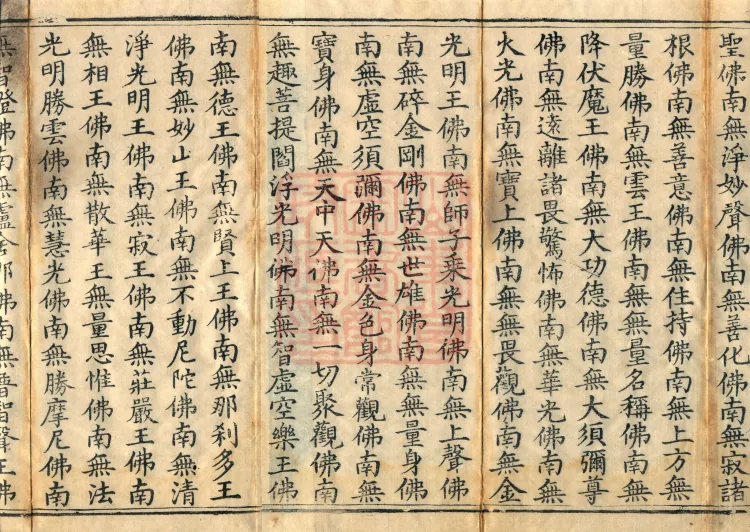 The Scripture of the Names of All Buddhas, World-Honored Ones, Tathagatas, Bodhisattvas, Venerable Ones, and Divine Monks, forty volumes Page 2