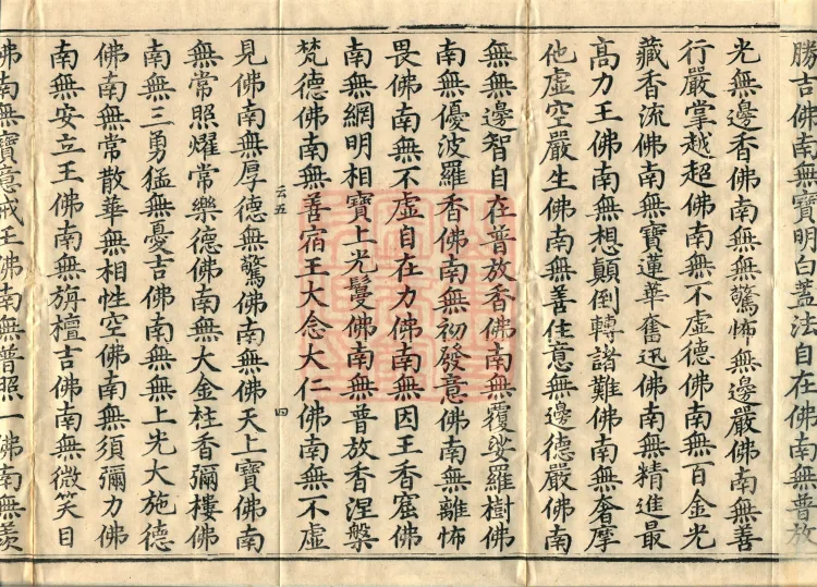The Scripture of the Names of All Buddhas, World-Honored Ones, Tathagatas, Bodhisattvas, Venerable Ones, and Divine Monks, forty volumes Page 7