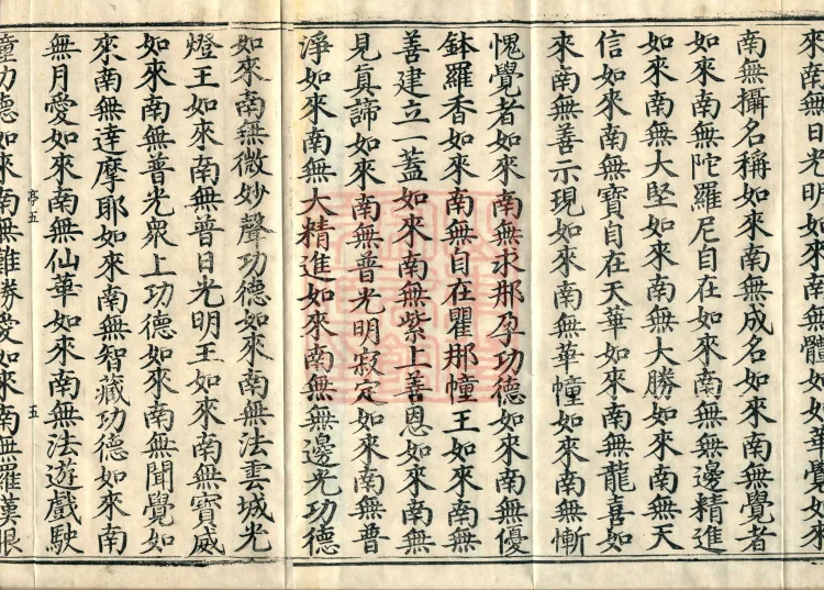 The Scripture of the Names of All Buddhas, World-Honored Ones, Tathagatas, Bodhisattvas, Venerable Ones, and Divine Monks, forty volumes Page 8