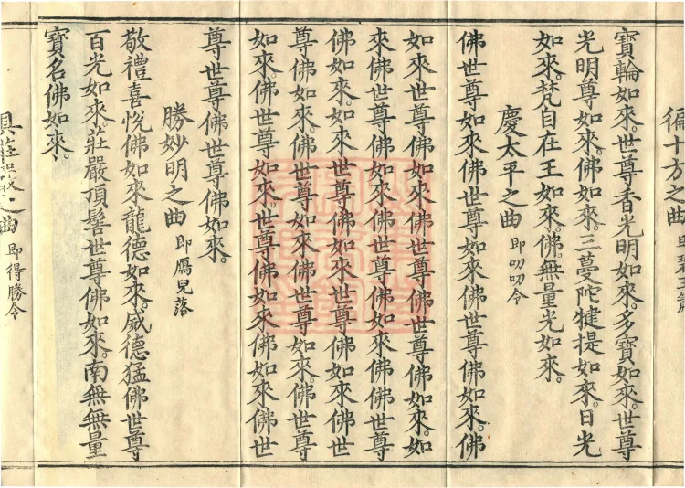 Names and Verses of the Buddhas, World-Honored Ones, Tathāgatas, Bodhisattvas and Venerables, fifty volumes Page 6