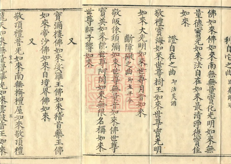 Names and Verses of the Buddhas, World-Honored Ones, Tathāgatas, Bodhisattvas and Venerables, fifty volumes Page 8