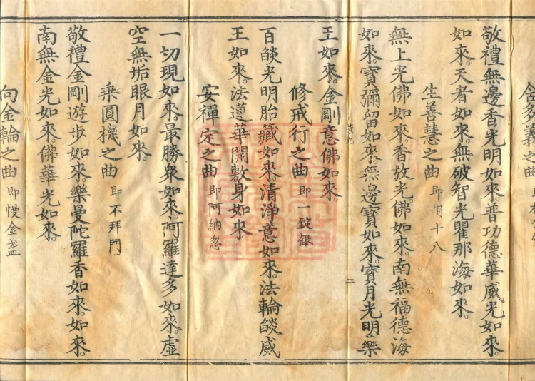 Names and Verses of the Buddhas, World-Honored Ones, Tathāgatas, Bodhisattvas and Venerables, fifty volumes Page 4