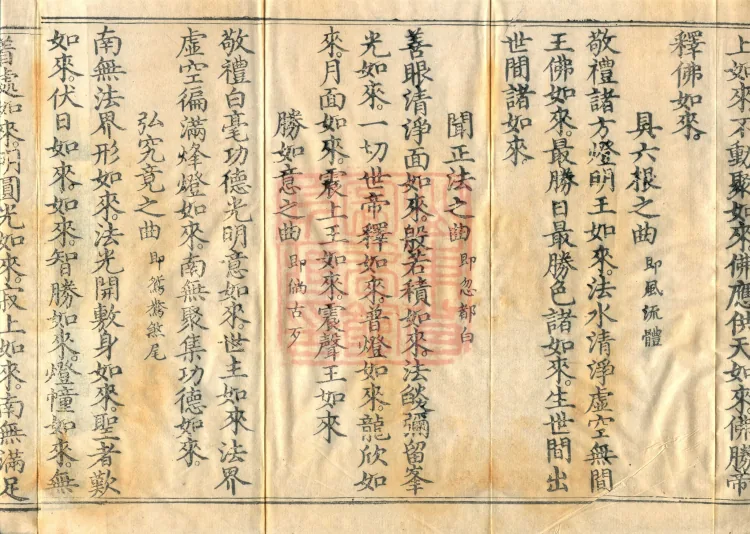 Names and Verses of the Buddhas, World-Honored Ones, Tathāgatas, Bodhisattvas and Venerables, fifty volumes Page 6